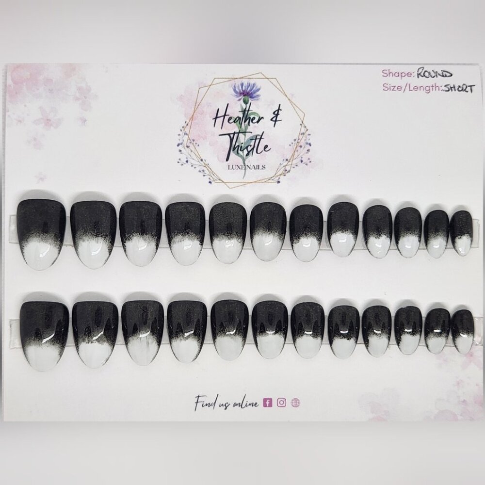 Heather & Thistle Luxe Press-On Nails - Shadow Fade - Round Short